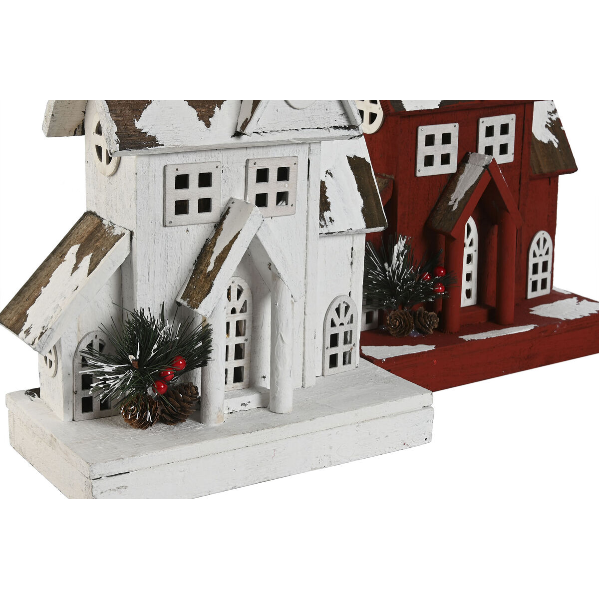 Adorno Navideño Home ESPRIT Blanco Rojo 26 x 14 x 32 cm (2 Unidades) 2 S3058490_1