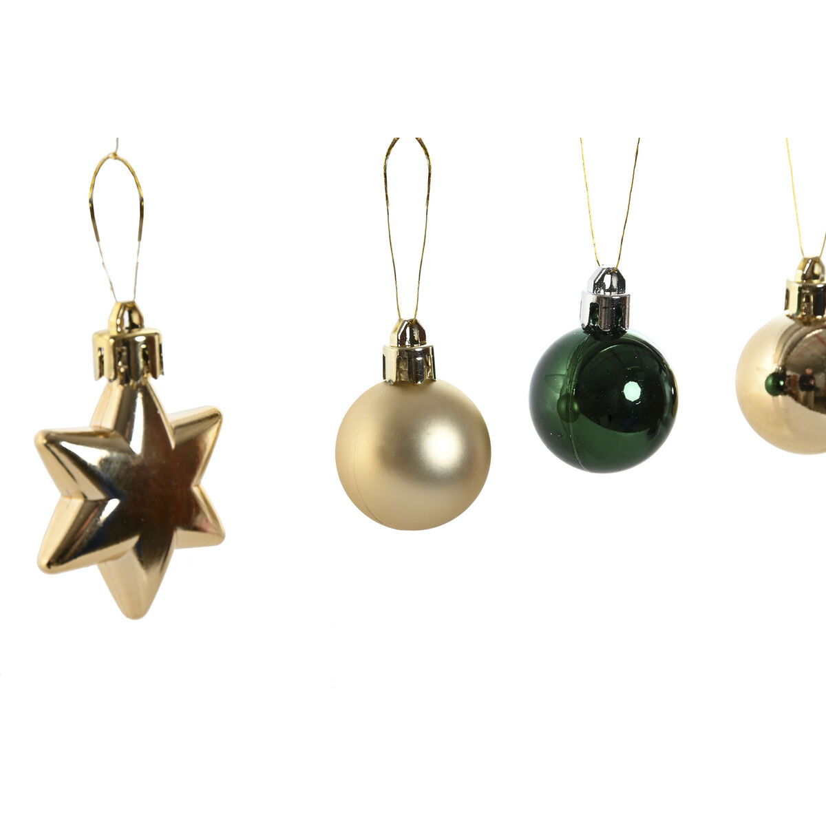 Bolas de Navidad Home ESPRIT Rojo Verde Polietileno 21 x 6,5 x 27 cm (53 Piezas) 3 S3058669_2