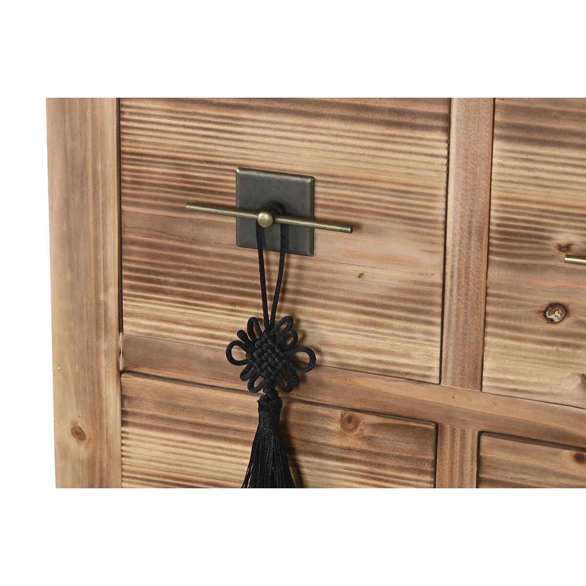 Cajonera Home ESPRIT Negro Natural Abeto Madera MDF Oriental 63 x 27 x 101 cm 6 S3057718_5