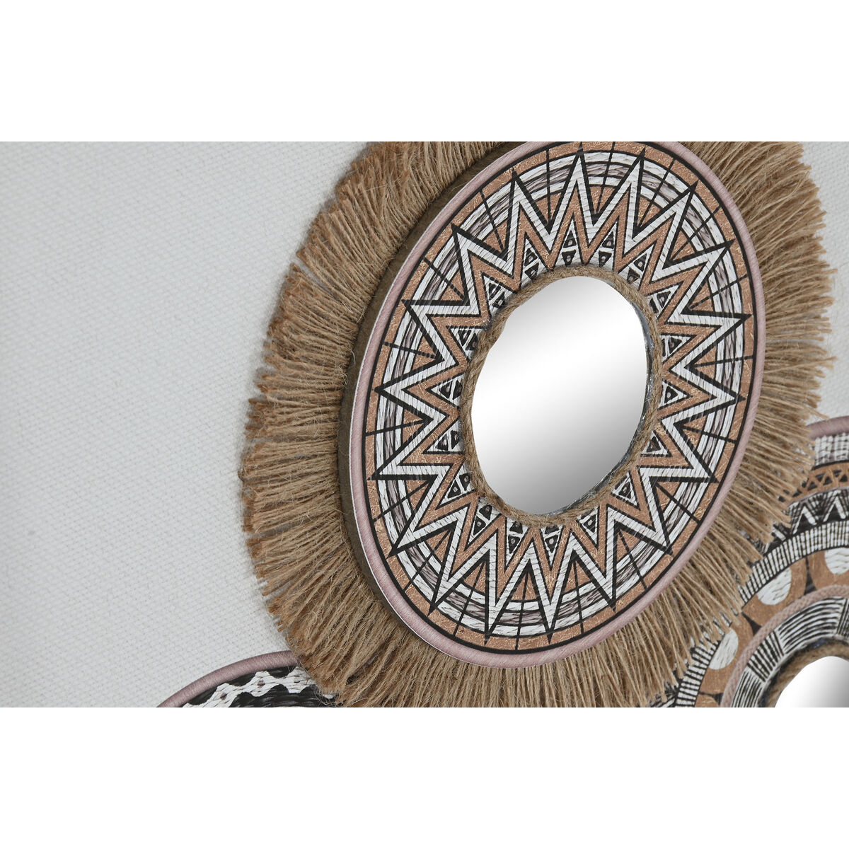 Lienzo Home ESPRIT Blanco Natural Boho 70 x 3 x 50 cm (2 Unidades) 3 S3057733_2