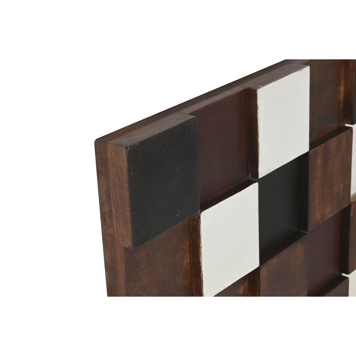 Decoración de Pared Home ESPRIT Blanco Negro Natural Moderno 90 x 4 x 90 cm 2 S3058099_1