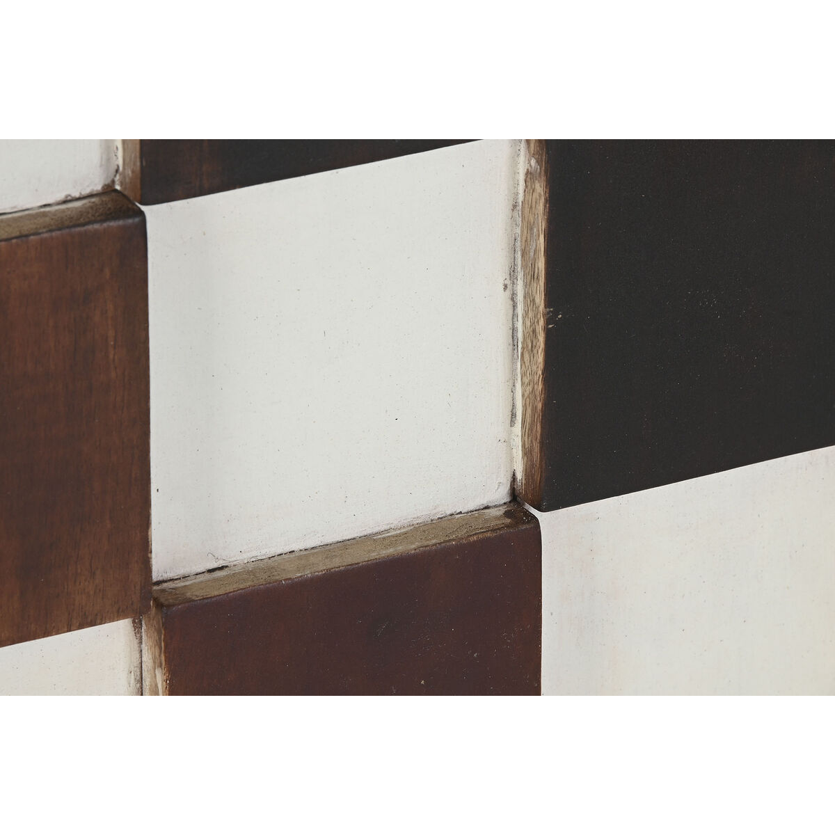 Decoración de Pared Home ESPRIT Blanco Negro Natural Moderno 90 x 4 x 90 cm 3 S3058099_2