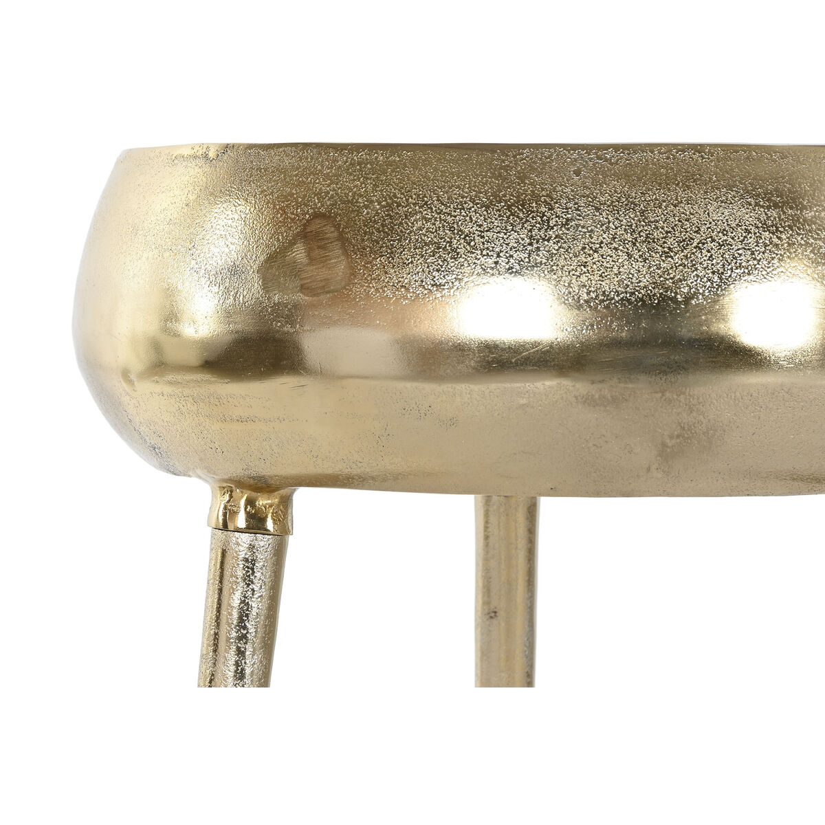 Macetero Home ESPRIT Dorado Aluminio Moderno 35,5 X 35,5 X 77 cm 3 S3058923_2