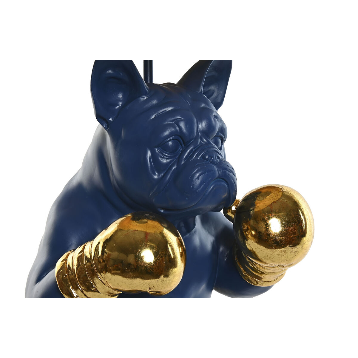 Lámpara de mesa Home ESPRIT Azul Negro Naranja Dorado Resina 50 W 220 V 36 x 36 x 55 cm (2 Unidades) 4 S3059033_3