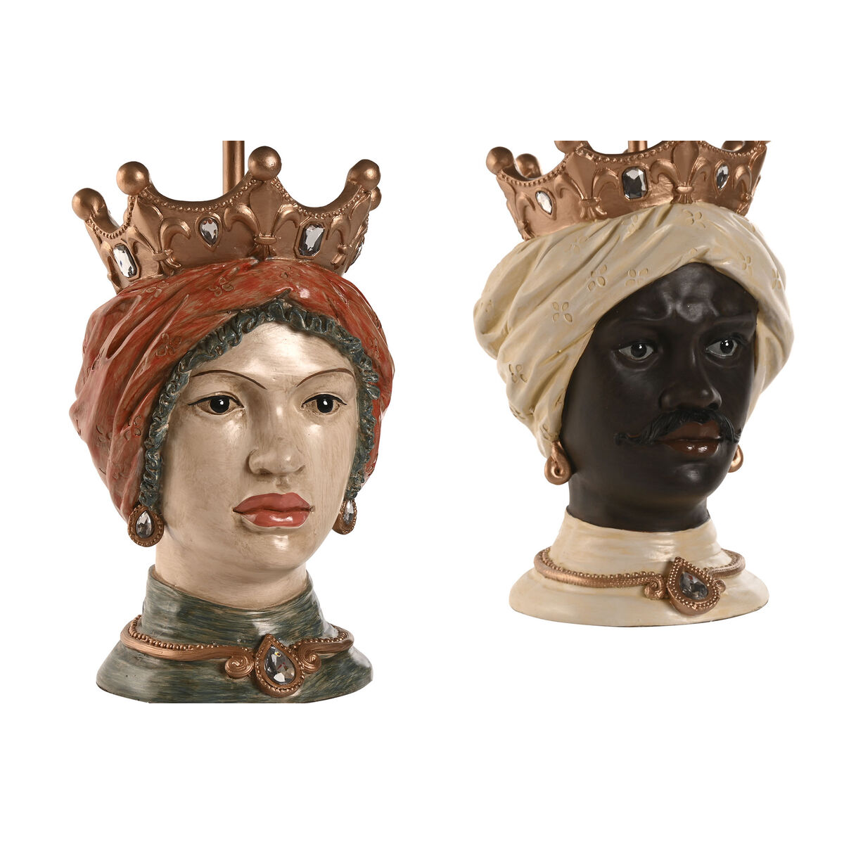 Lámpara de mesa Home ESPRIT Multicolor Resina 26 x 26 x 43 cm (2 Unidades) 2 S3058599_1