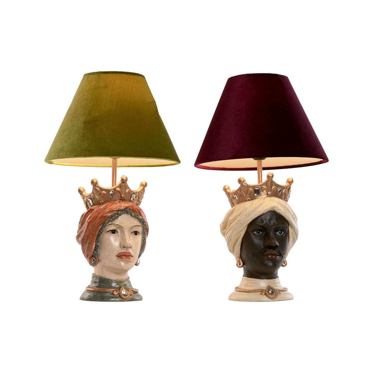 Lámpara de mesa Home ESPRIT Multicolor Resina 26 x 26 x 43 cm (2 Unidades) 6 S3058599_5