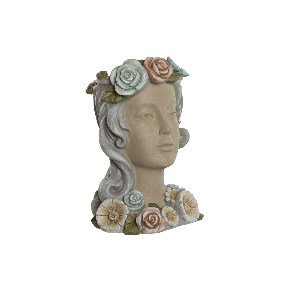 Macetero Home ESPRIT Multicolor Crema Magnesio chica 32 X 30 X 48 cm 1 S3059113_0