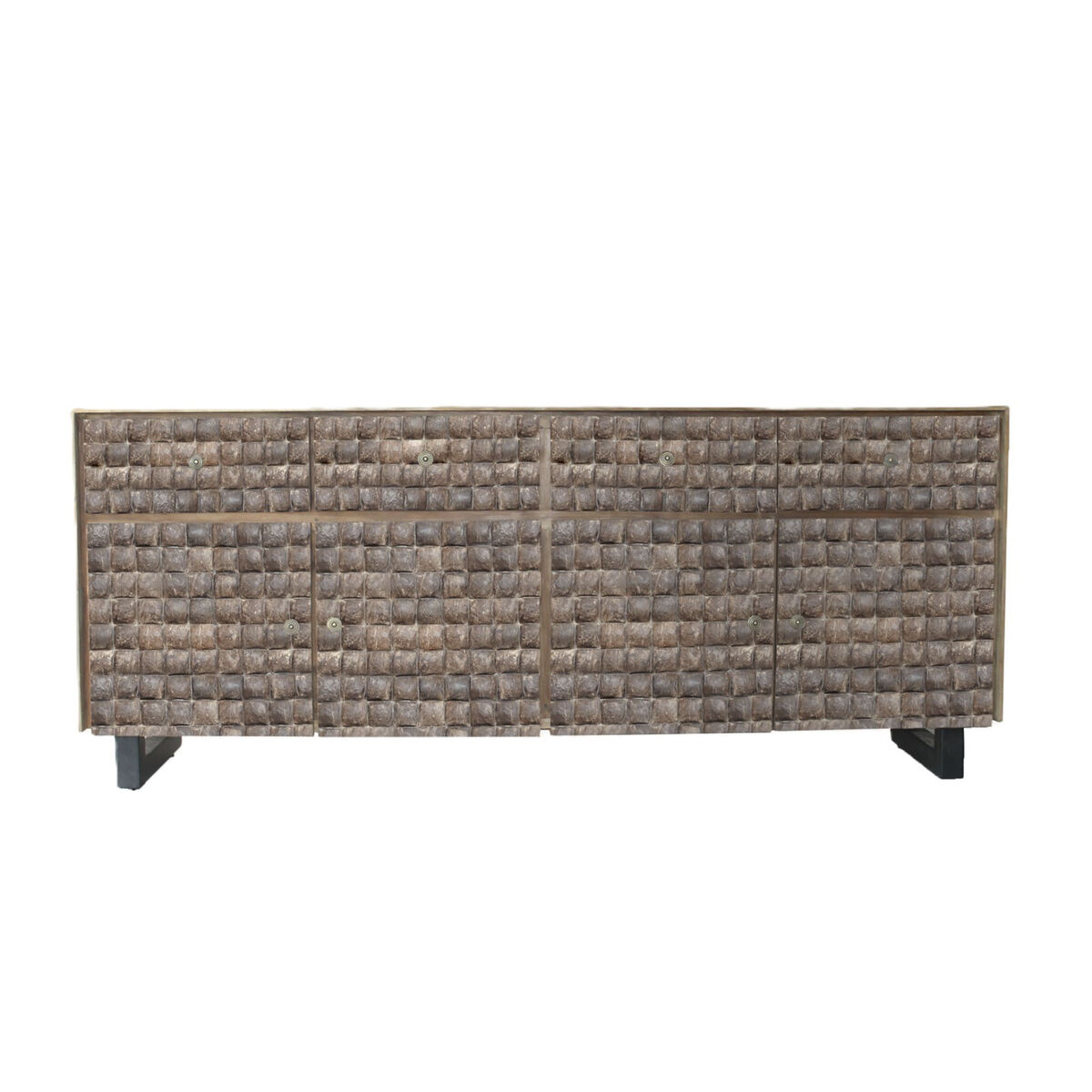 Aparador Home ESPRIT madera de teca Fibra de coco 200 X 45 X 80 cm 1 S3059265_0