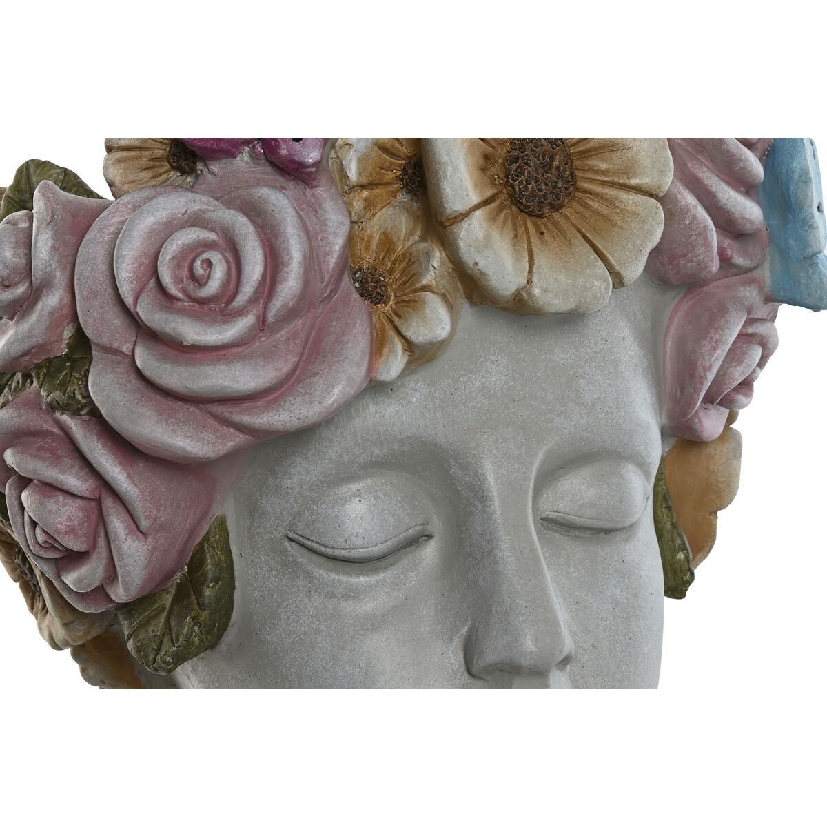 Macetero Home ESPRIT Gris Multicolor Fibra Magnesio chica 32 x 28 x 53 cm 2 S3059359_1