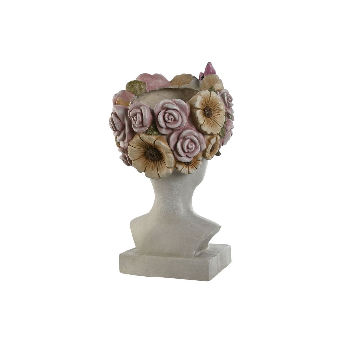 Macetero Home ESPRIT Gris Multicolor Fibra Magnesio chica 32 x 28 x 53 cm 4 S3059359_3