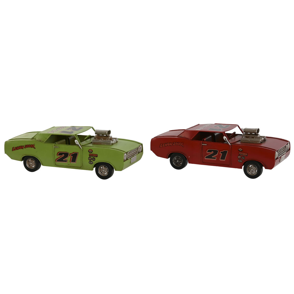 Figura Decorativa Home ESPRIT Rojo Verde Vintage 25,5 x 10 x 8,5 cm (2 Unidades) 1 S3059500_0