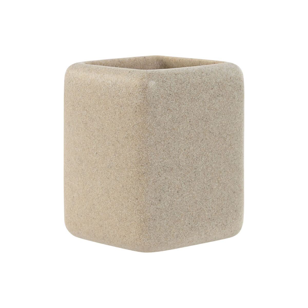 Vaso Home ESPRIT Crema Resina 8 x 8 x 10 cm 1 S3058972_0