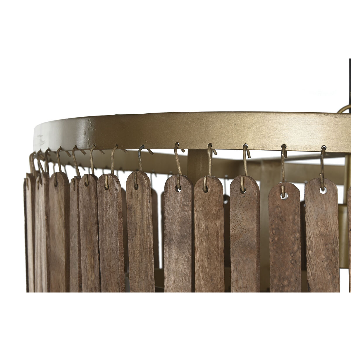 Lámpara de Techo Home ESPRIT Marrón Dorado Madera Metal Madera de mango 50 W 60 x 60 x 48 cm 5 S3059542_4