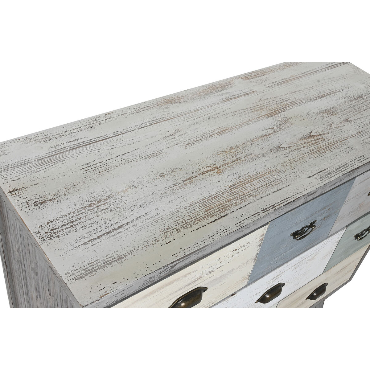 Cajonera Home ESPRIT Gris Multicolor Cottage 100 x 40 x 80 cm 2 S3058643_1