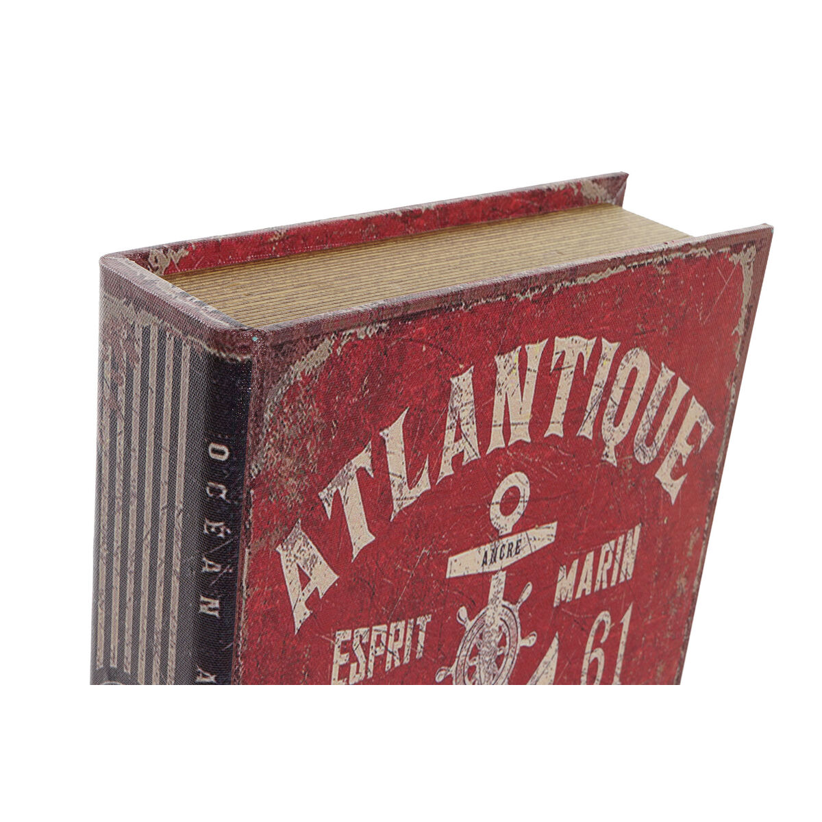 Juego de Cajas Decorativas Home ESPRIT Multicolor Madera Lienzo Ancla 2 S3060201_1