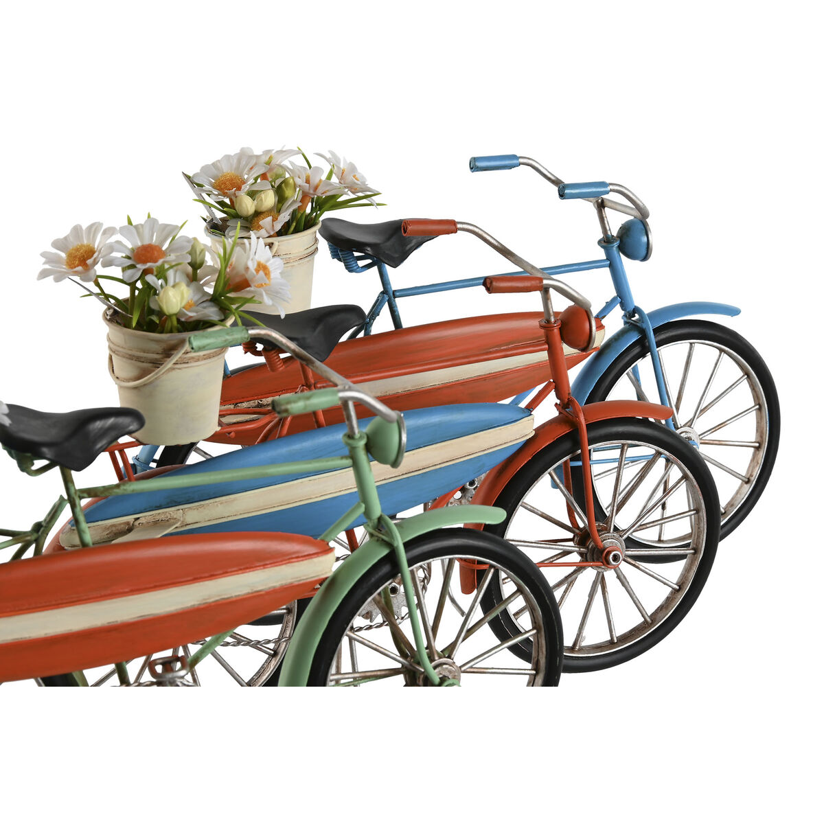 Figura Decorativa Home ESPRIT Azul Verde Naranja 31 x 8,5 x 19 cm (3 Unidades) 2 S3059867_1