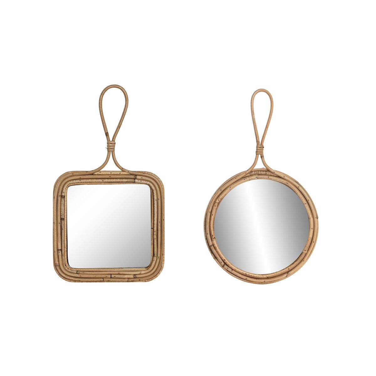 Espejo de pared Home ESPRIT Natural 24 x 2,5 x 40 cm (2 Unidades) 1 S3060096_0