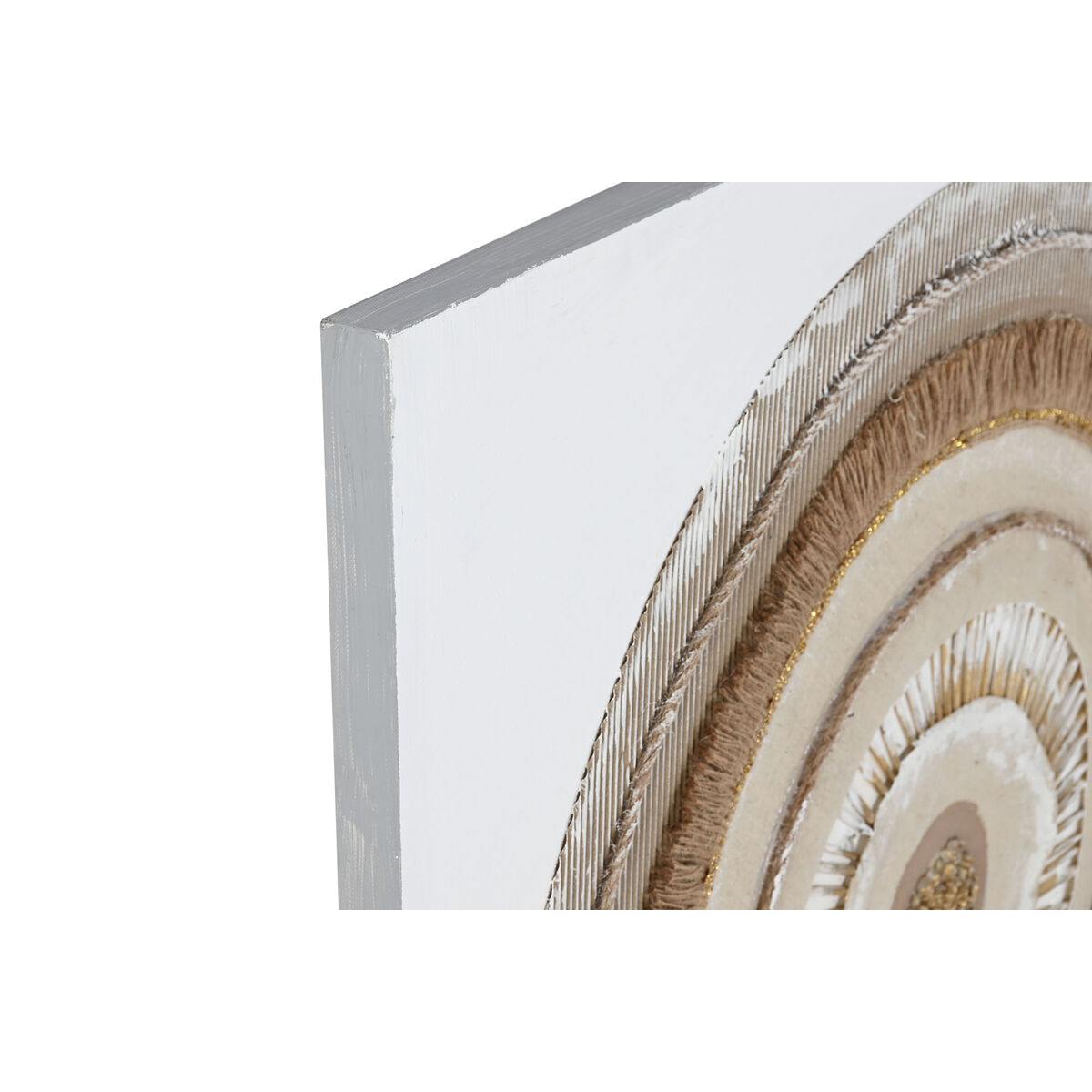 Cuadro Home ESPRIT Beige Natural Círculos Escandinavo 80 x 3 x 80 cm (2 Unidades) 2 S3060251_1