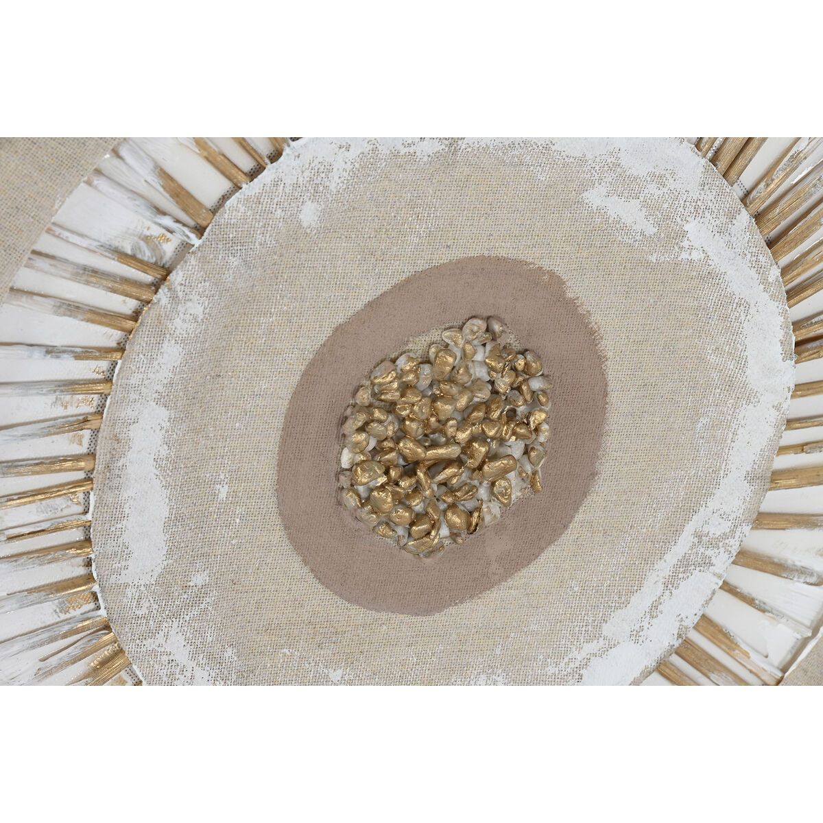 Cuadro Home ESPRIT Beige Natural Círculos Escandinavo 80 x 3 x 80 cm (2 Unidades) 3 S3060251_2