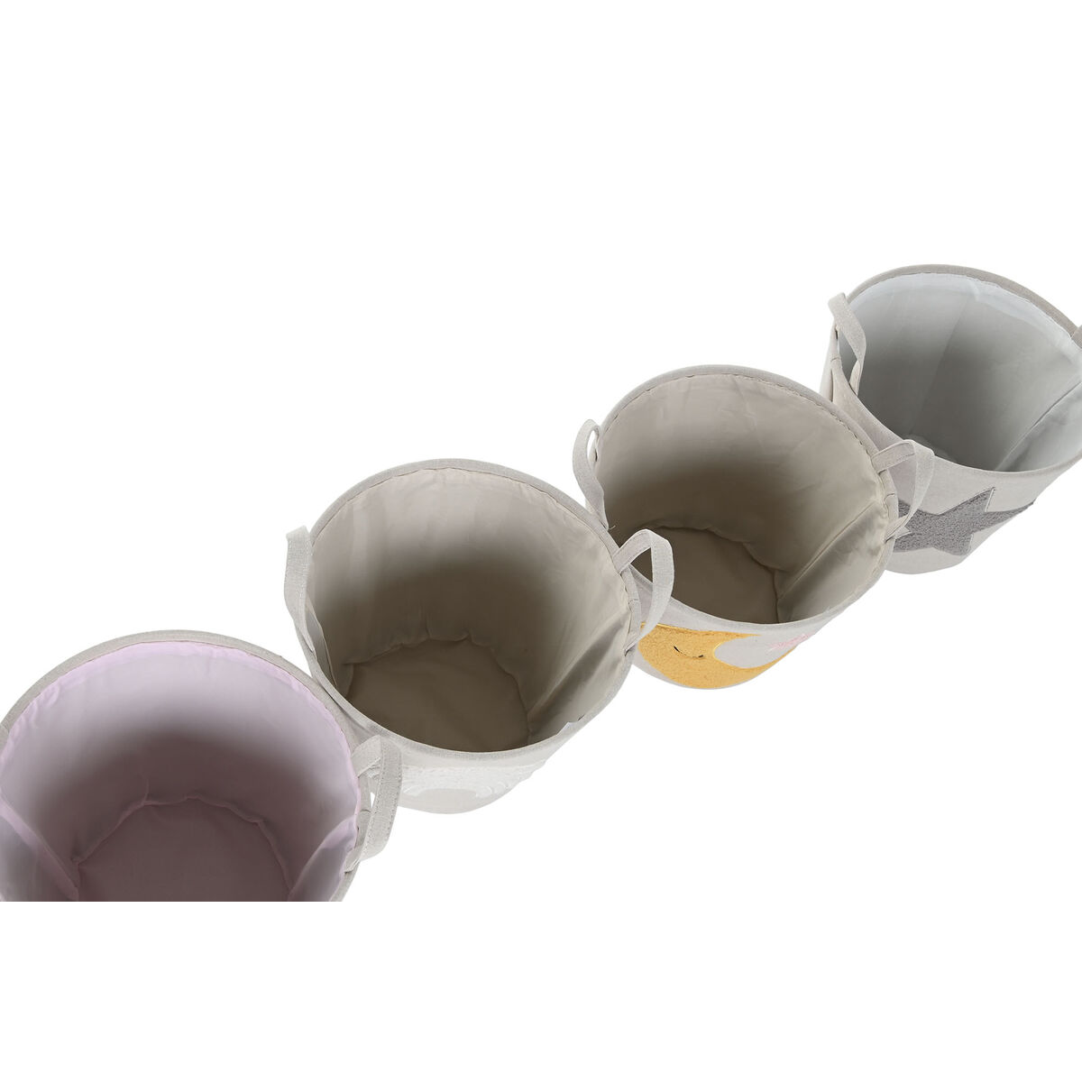 Cesta Decorativa Home ESPRIT Multicolor 36 x 36 x 40 cm (4 Unidades) 3 S3060484_2