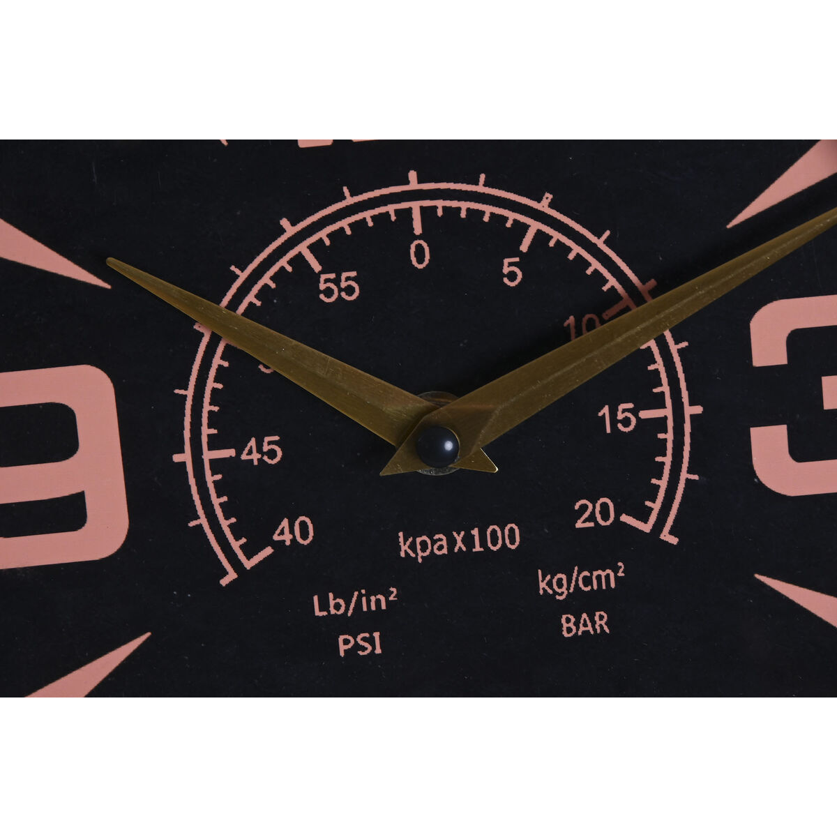 Reloj de Pared Home ESPRIT Dorado Plateado Hierro Vintage 48 x 11 x 44,5 cm 3 S3060636_2