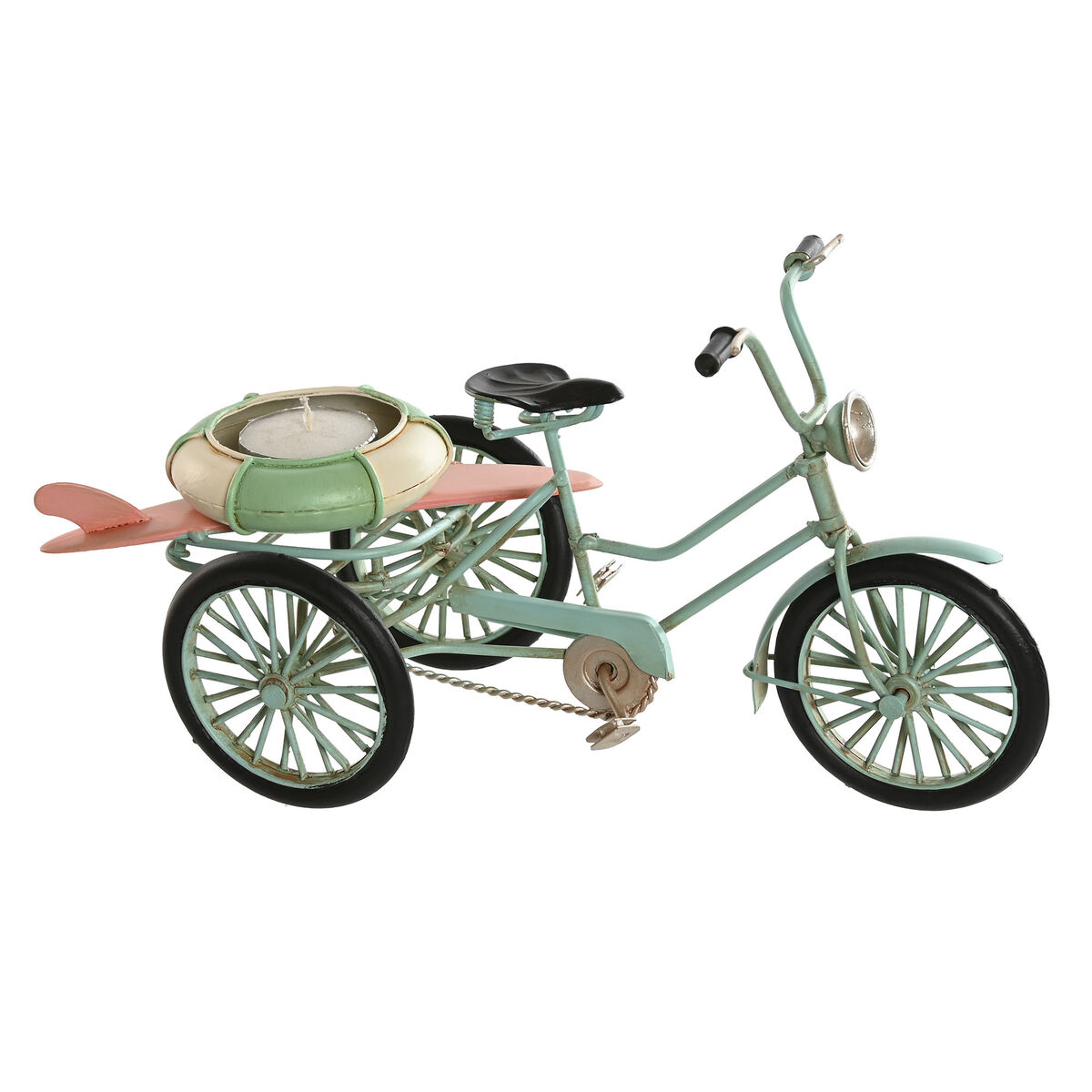 Figura Decorativa Home ESPRIT Azul Blanco Verde Rosa Vintage 26,5 x 12 x 14 cm (3 Unidades) 4 S3060835_3