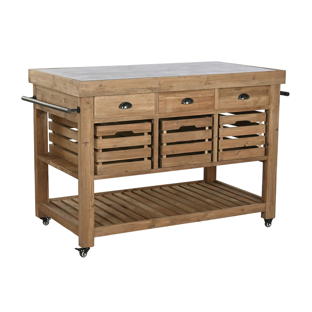 Mueble de cocina Home ESPRIT Negro Natural 142 x 75 x 96 cm 1 S3060848_0