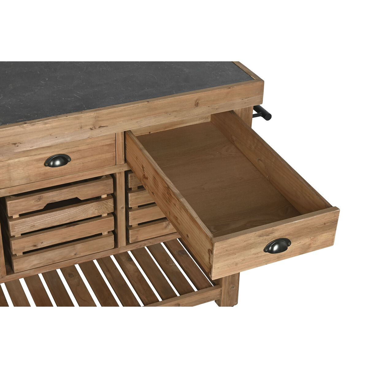 Mueble de cocina Home ESPRIT Negro Natural 142 x 75 x 96 cm 3 S3060848_2