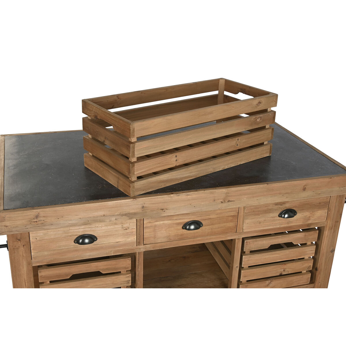 Mueble de cocina Home ESPRIT Negro Natural 142 x 75 x 96 cm 6 S3060848_5