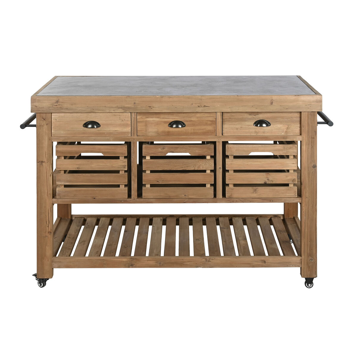 Mueble de cocina Home ESPRIT Negro Natural 142 x 75 x 96 cm 10 S3060848_9