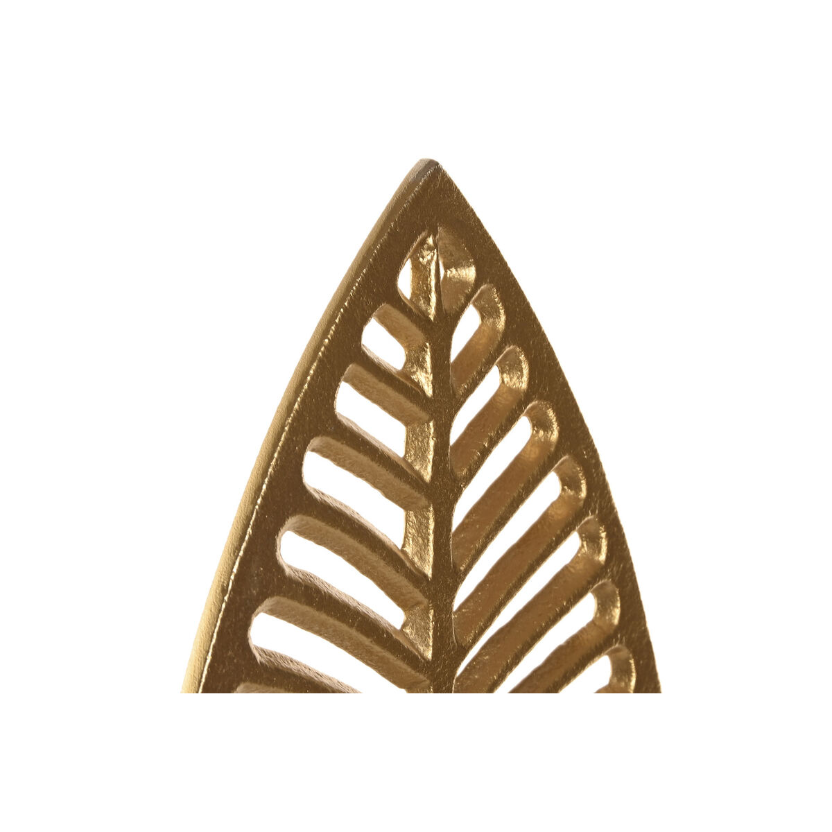 Figura Decorativa Home ESPRIT Blanco Dorado Hoja de planta 19 x 7,5 x 62 cm 2 S3061147_1