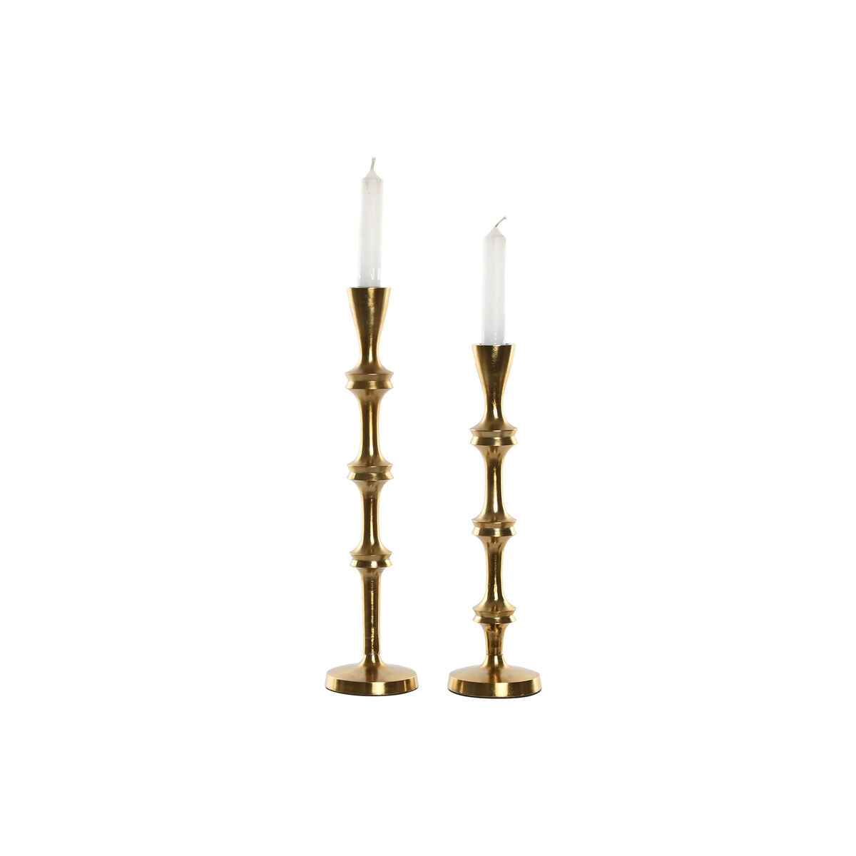 Candelabro Home ESPRIT Dorado Aluminio Moderno 8 x 8 x 36 cm (2 Unidades) 4 S3061148_3