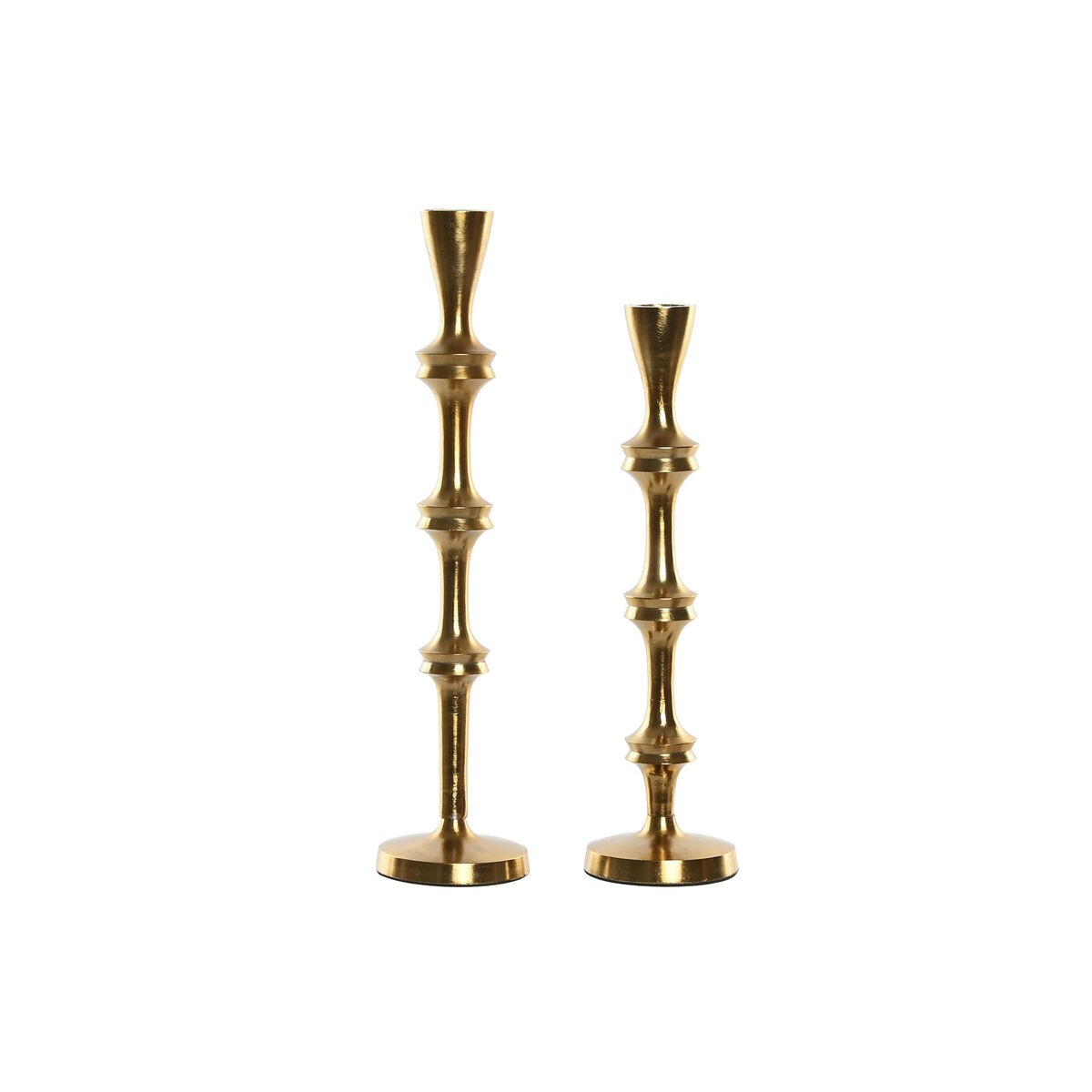 Candelabro Home ESPRIT Dorado Aluminio Moderno 8 x 8 x 36 cm (2 Unidades) 1 S3061148_0