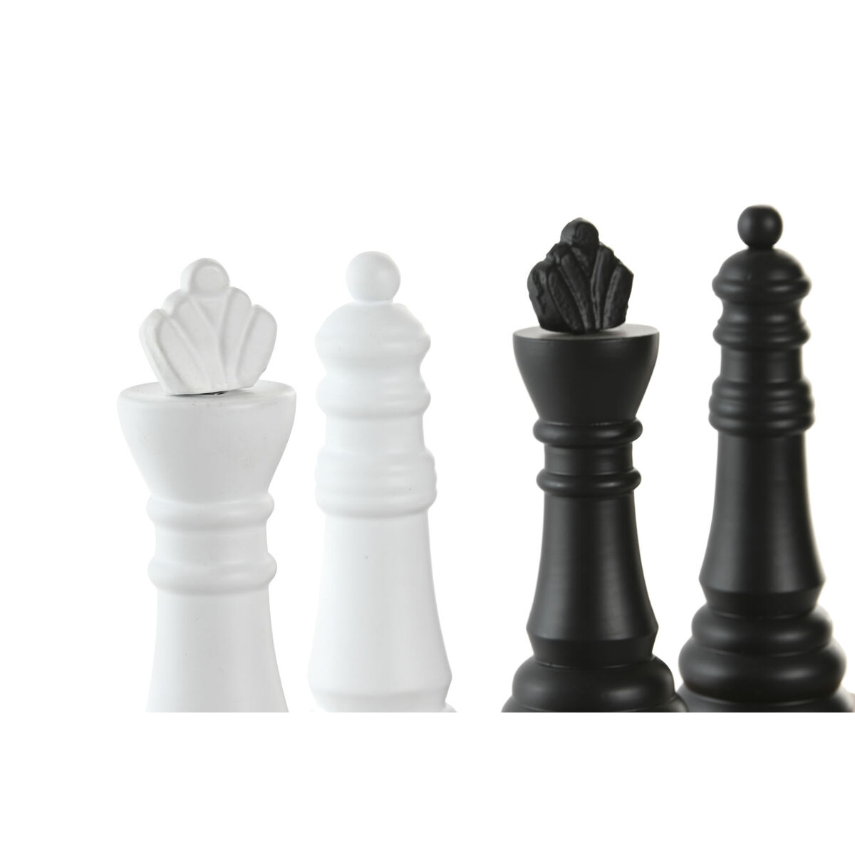 Figura Decorativa Home ESPRIT Blanco Marrón Negro Vintage 7 x 7 x 23 cm (4 Unidades) 2 S3061339_1