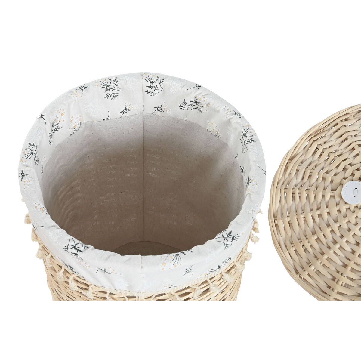 Cesto para la Ropa Sucia Home ESPRIT Natural Mimbre Shabby Chic 45 x 45 x 55 cm 3 Piezas 3 S3060923_2