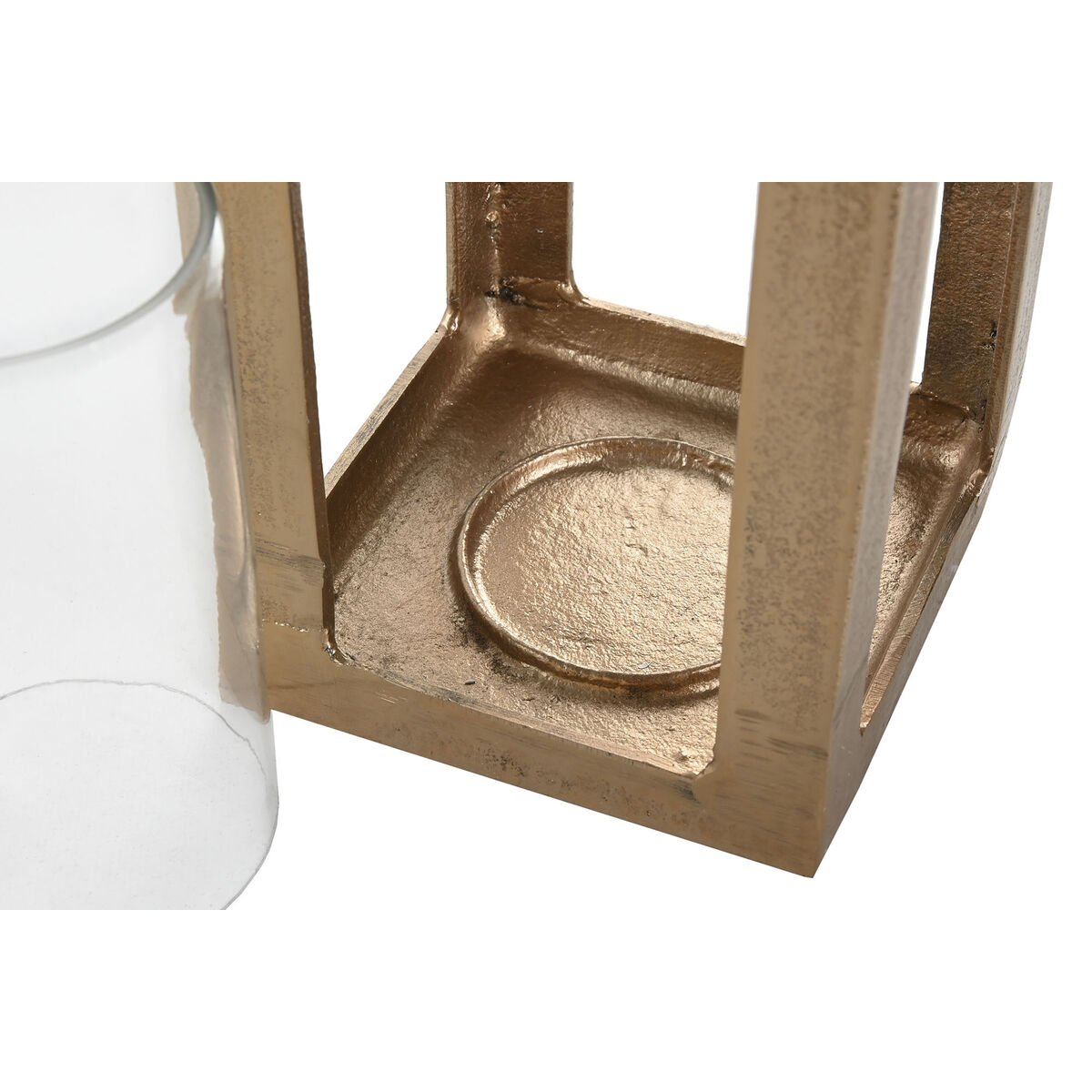 Farol Home ESPRIT Dorado Aluminio Cristal Árabe 14 x 14 x 65 cm 3 S3061287_2