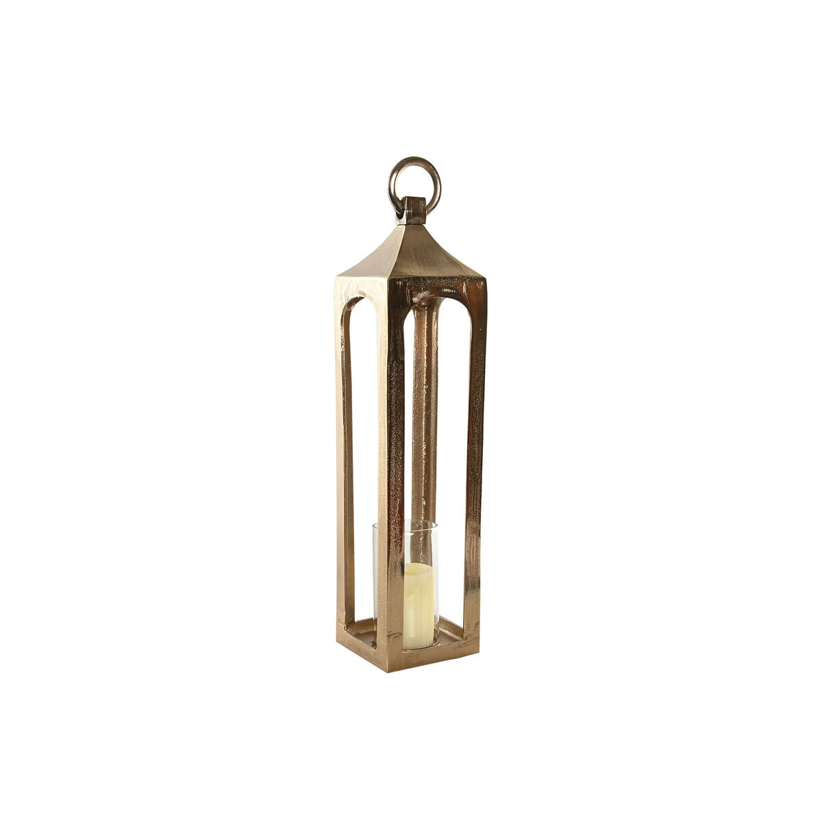 Farol Home ESPRIT Dorado Aluminio Cristal Árabe 14 x 14 x 65 cm 4 S3061287_3