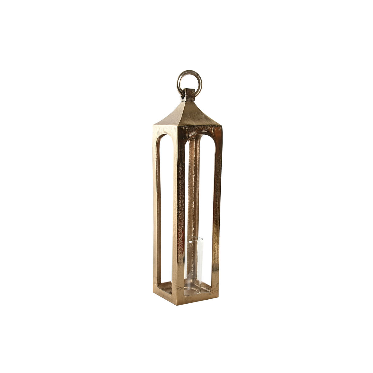 Farol Home ESPRIT Dorado Aluminio Cristal Árabe 14 x 14 x 65 cm 1 S3061287_0