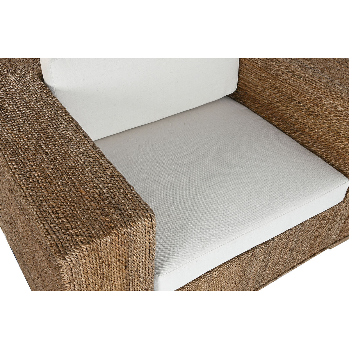 Sillón de jardín Home ESPRIT Blanco Natural 117 x 92 x 65 cm 3 S3061528_2
