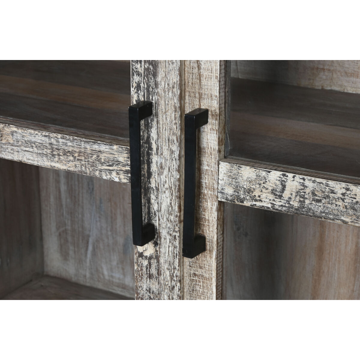 Vitrina Home ESPRIT Blanco Marrón Madera Reciclada 100 x 40 x 180 cm 4 S3061311_3