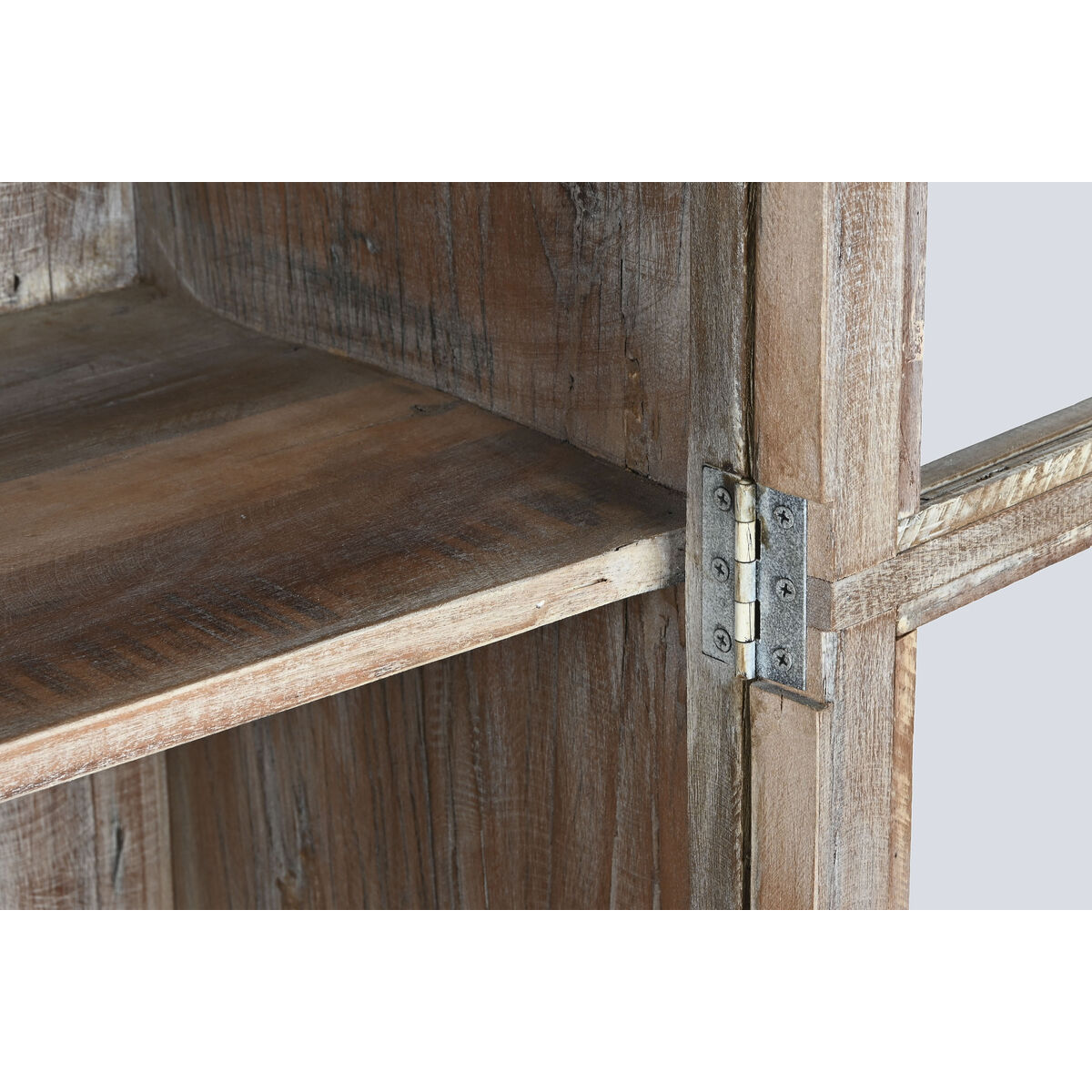 Vitrina Home ESPRIT Blanco Marrón Madera Reciclada 100 x 40 x 180 cm 5 S3061311_4