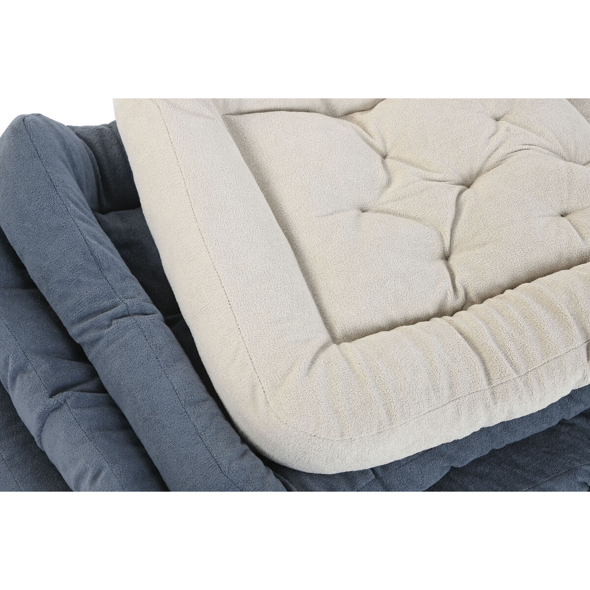 Cama para mascota Home ESPRIT Beige Gris Crema Gris oscuro 72 X 60 X 9 CM 2 Unidades 3 S3061428_2