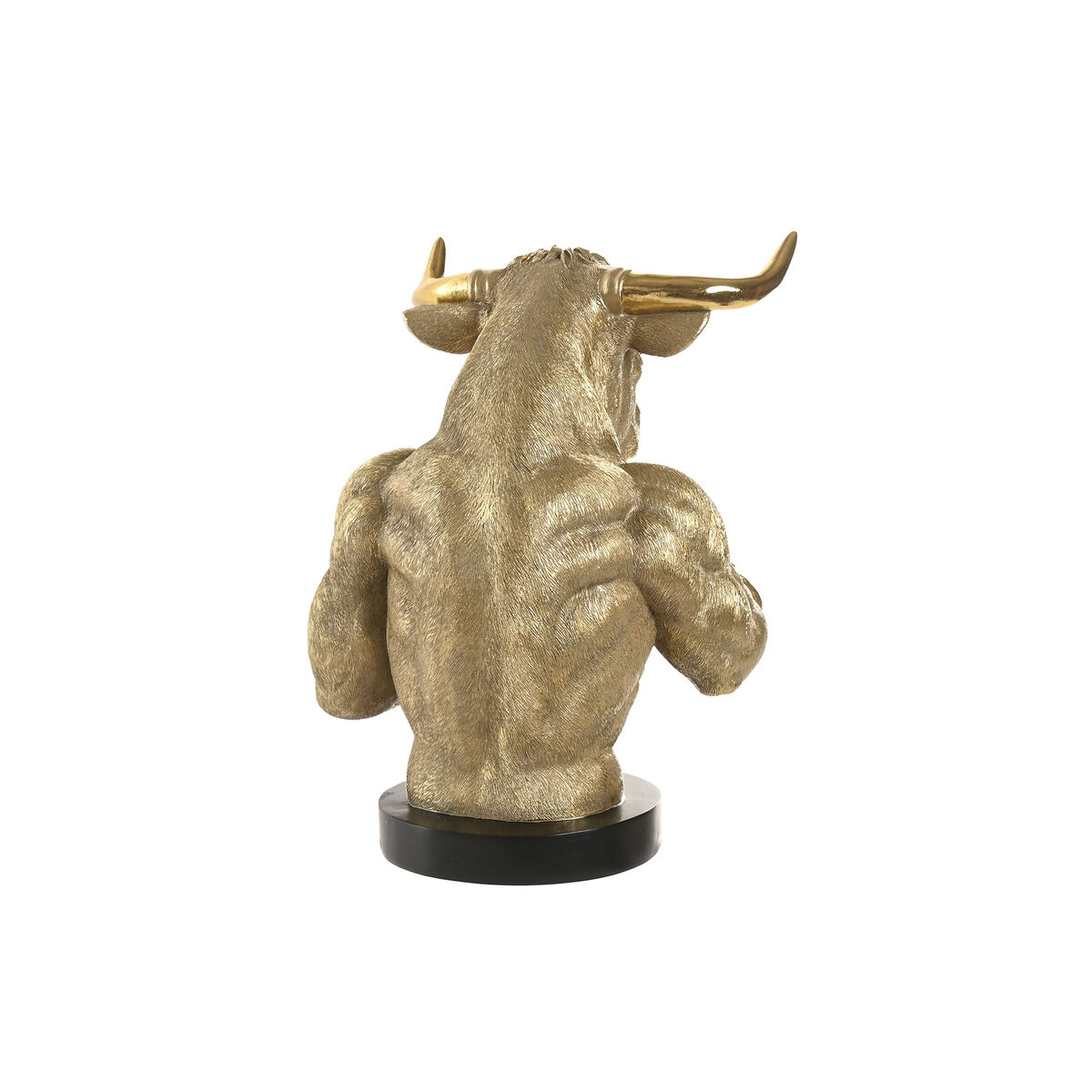 Figura Decorativa Home ESPRIT Negro Dorado Toro 25,5 X 24,5 X 33,5 CM (2 Unidades) 3 S3061606_2