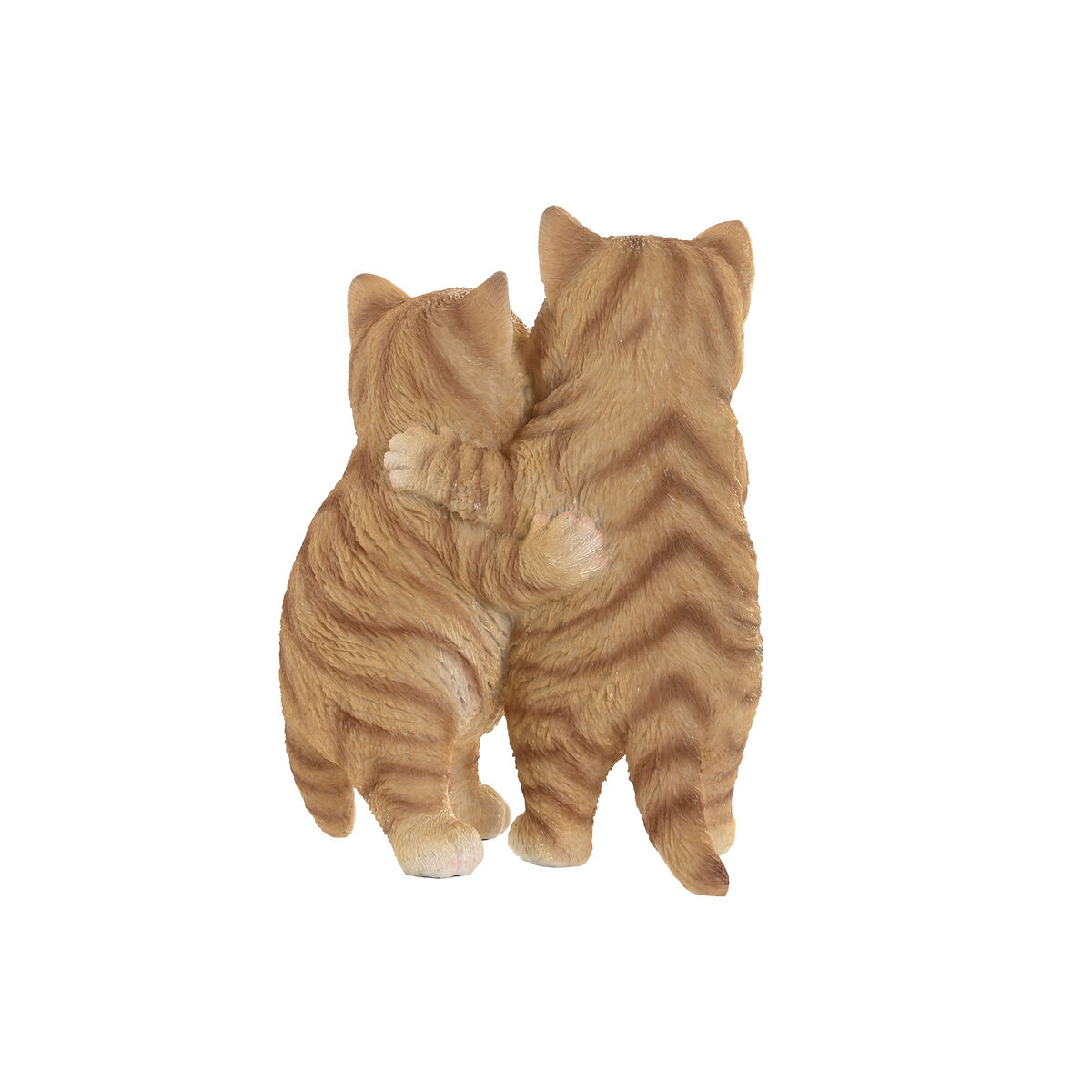 Figura Decorativa Home ESPRIT Marrón Gris Gatos 13,5 X 9 X 18 CM (2 Unidades) 3 S3061610_2