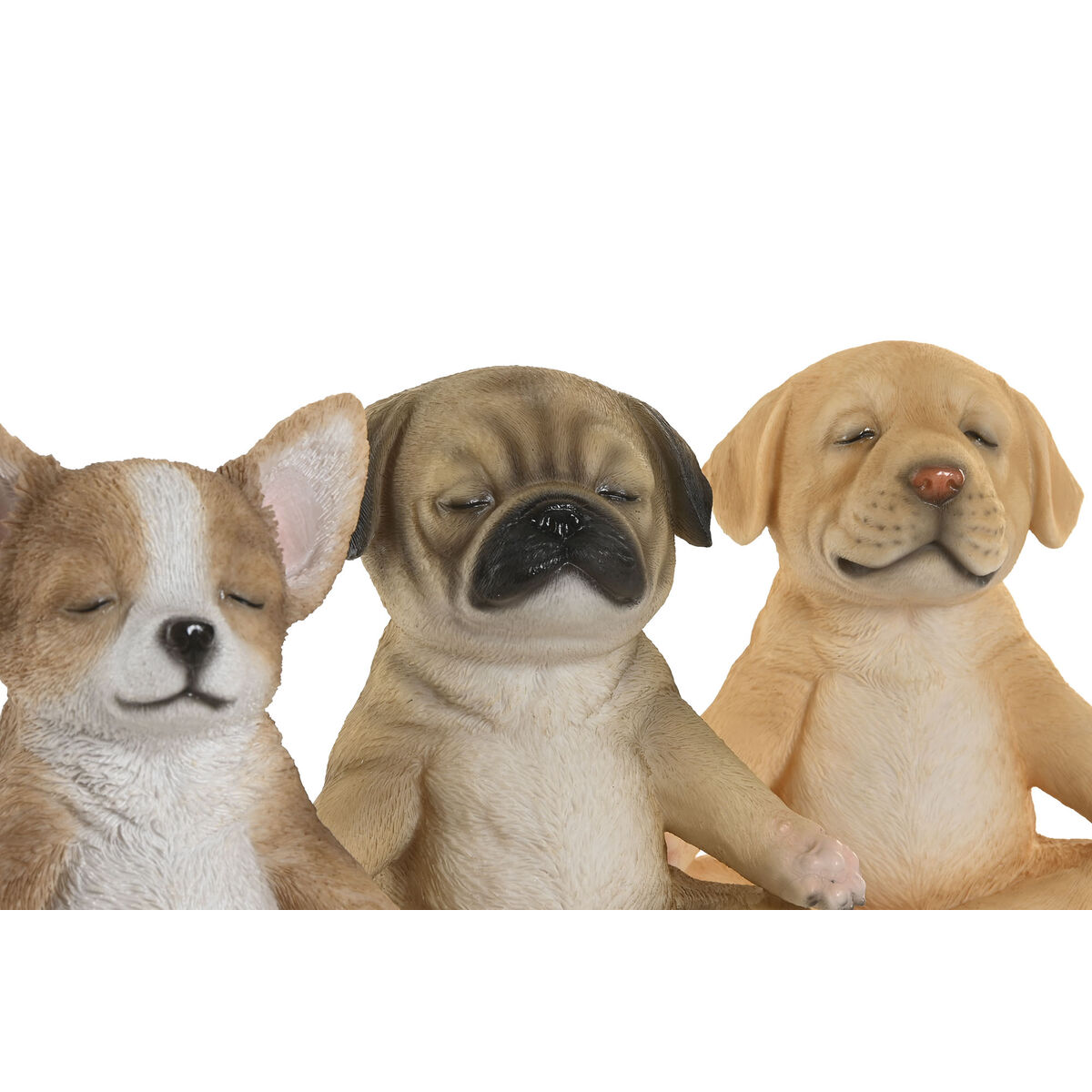 Figura Decorativa Home ESPRIT Marrón Perro 14,5 X 9,5 X 16 CM (3 Unidades) 2 S3061611_1