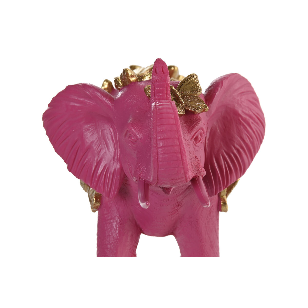 Figura Decorativa Home ESPRIT Dorado Fucsia Elefante 26 x 13,5 x 19 cm 2 S3061502_1