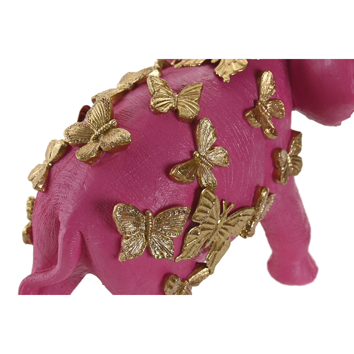 Figura Decorativa Home ESPRIT Dorado Fucsia Elefante 26 x 13,5 x 19 cm 3 S3061502_2