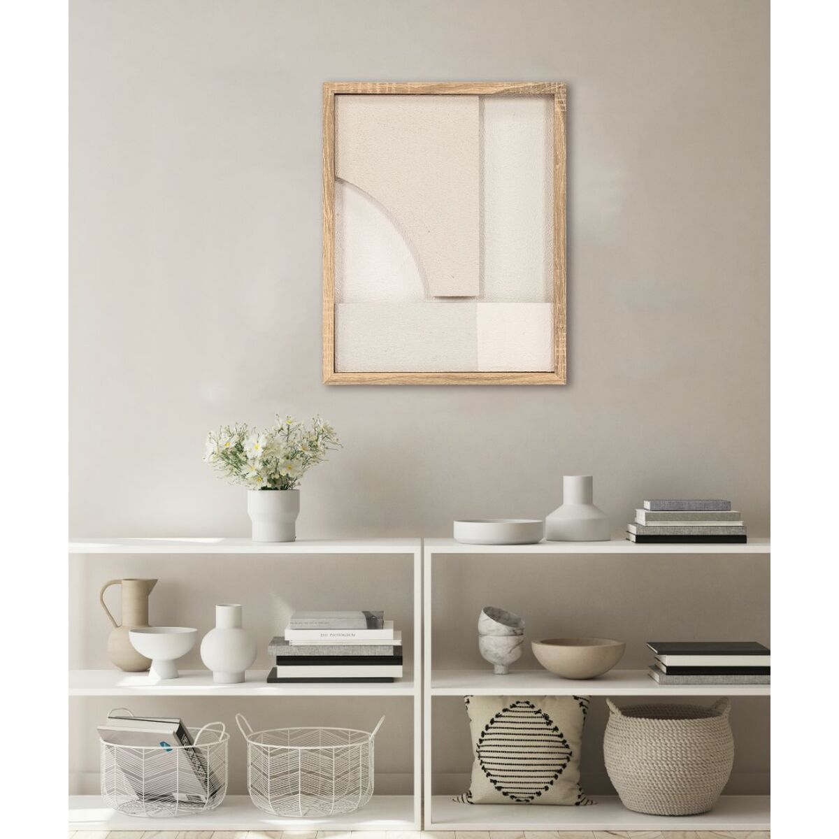 Cuadro con LED Home ESPRIT Poliestireno Madera MDF 40 x 3,8 x 50 cm 4 S3061559_3