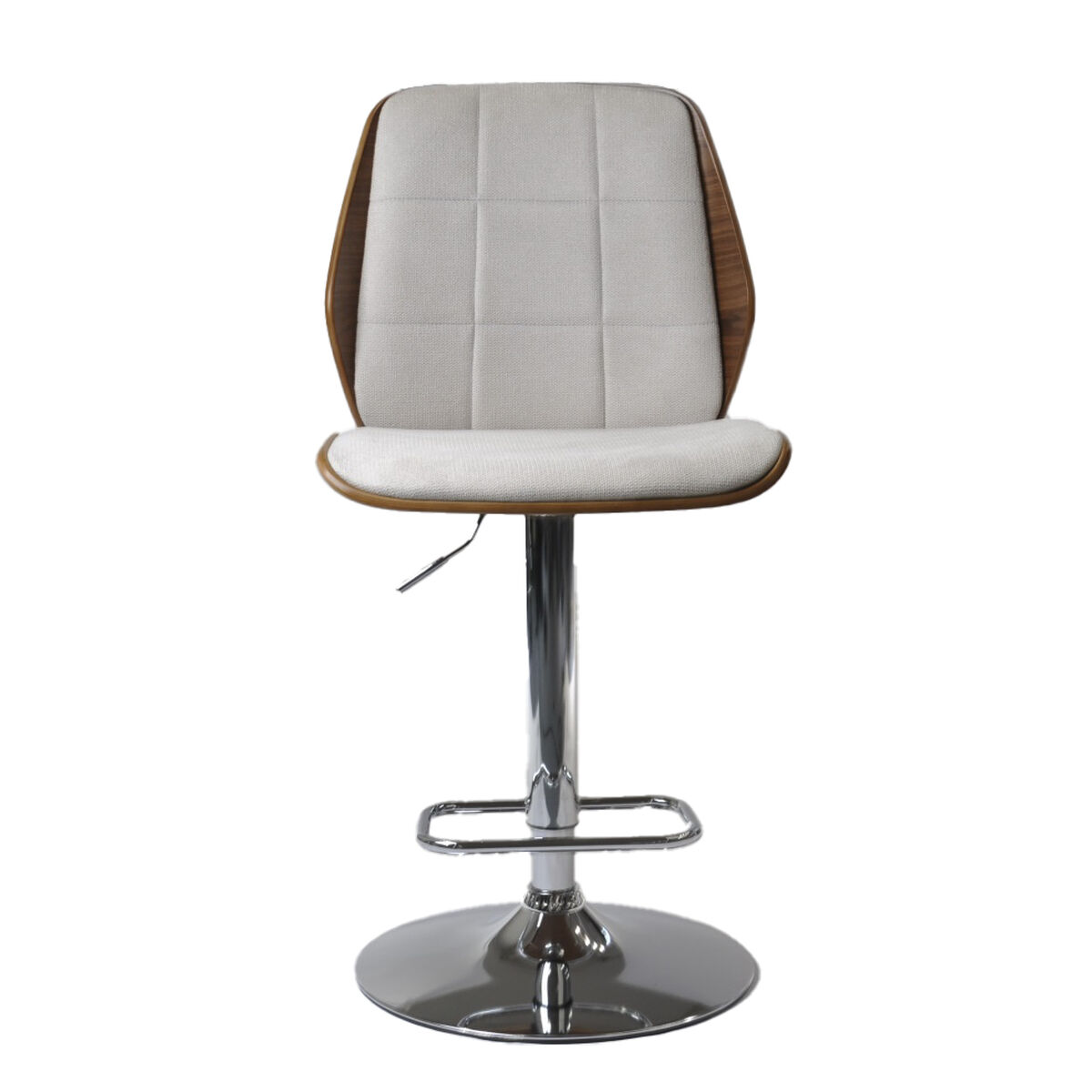 Taburete Home ESPRIT Marrón Beige Plateado Nogal 50 x 52 x 121 cm 2 S3061684_1