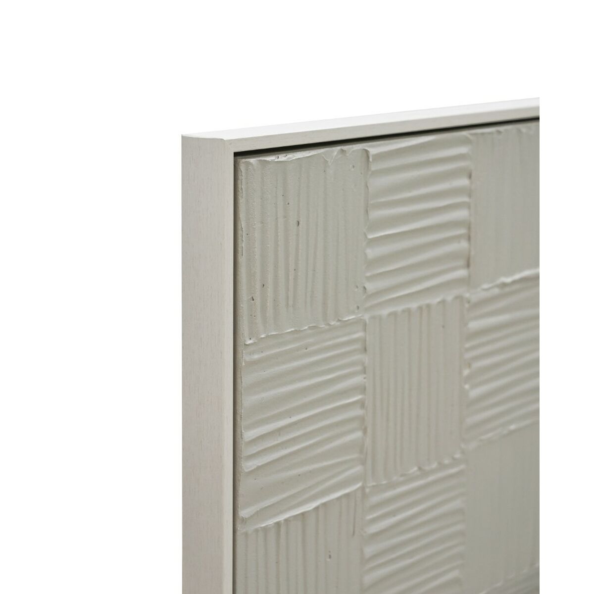 Lienzo Home ESPRIT Blanco Beige Moderno Escandinavo 83 x 4 x 123 cm (2 Unidades) 2 S3061967_1